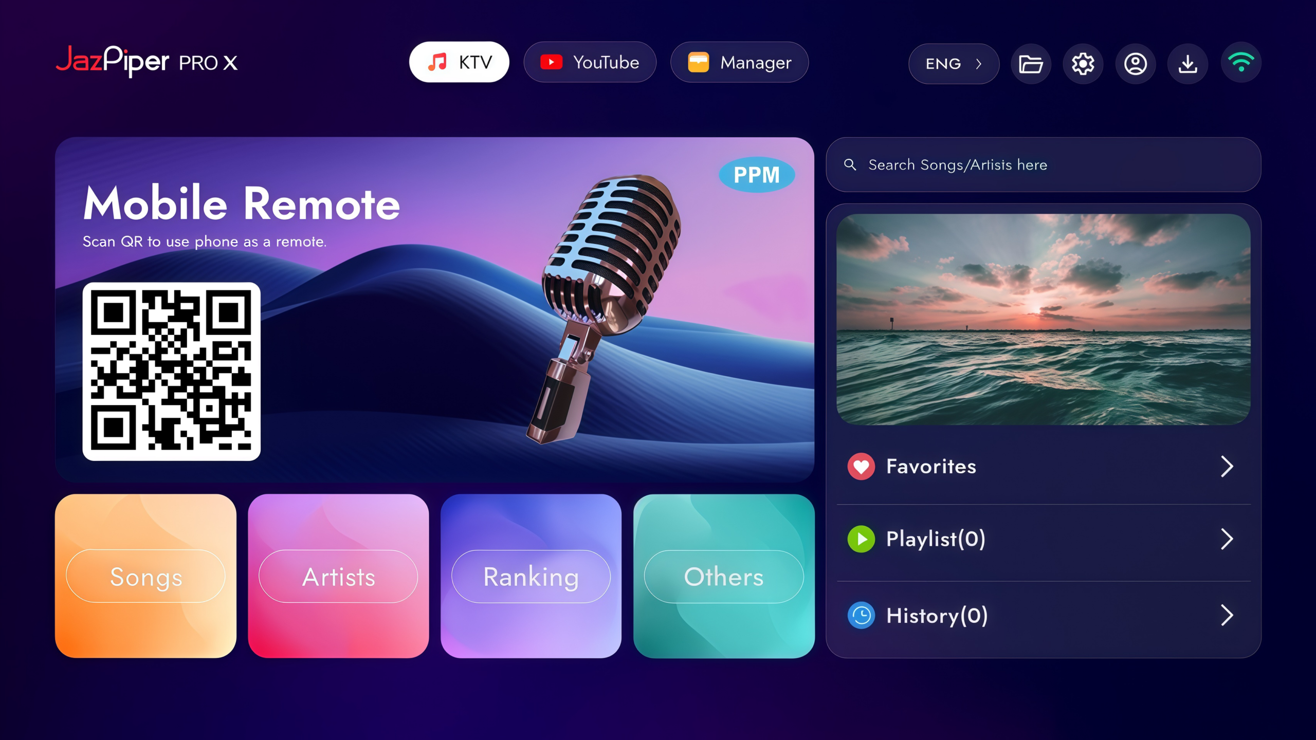 JazPiper UI interface slide 1